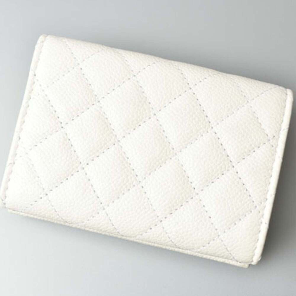 CHANEL Authentic White Caviar Leather Wallet - Picture 3 of 11